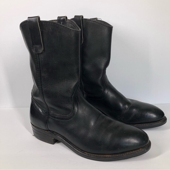 Vintage Red Wing Black Leather Peco Boots 14092 2290 SiE 12D